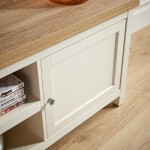 Extra Large 180 cm 36 mm Oak Top TV Cabinet with One Drawer